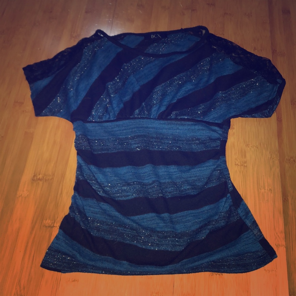 Navy blue and black blouse